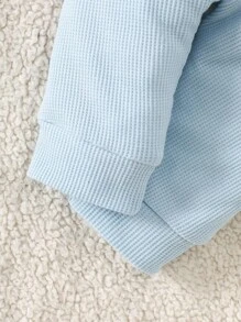 SHEIN 新生婴儿女孩/男孩可爱针织服装礼盒套装 5 件套 0-9 个月适合洗礼婴儿服装