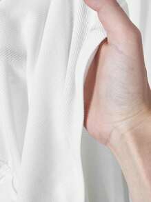 Maija 女式不对称不对称领腰镂空荷叶边下摆紧身连衣裙，白色，现代优雅无袖低腰泡泡下摆连衣裙，春夏，适合邮轮度假