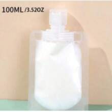 5 PCS Travel Refillable Flat Pouch Shampoo Liquid Lotion Dispenser Bag Cosmetic Refillable Flat Pouch Travel Bottles Set 30ml/50ml/100ml For Travel Storage Bag,Makeup Bag,Cosmetic Bag,Vacation Organizer,Large Capacity Makeup Organizer Makeup Case, For Lipstick, Brush, Skincare, Mobile Phone, Coin, Small Items, For Home,Gift,Vacation And Festival Halloween Christmas Multifunctional Use,Boho Vibes