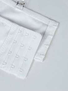 SHEIN Women's Lace Fashion Front Closure Bandeau Bra, Wireless - White - View 7