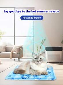 PETSIN 1 件宠物水冰垫，水垫，耐刮耐磨，夏季宠物冰垫干冰，充水款，狗冰垫，猫咪清凉，宠物用品 - 彩色 - 查看 4