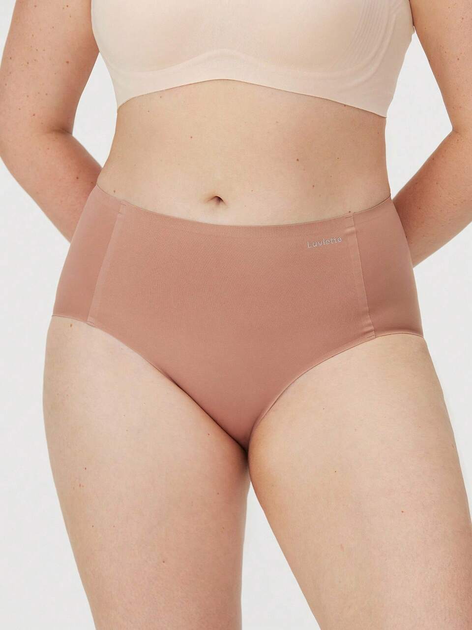 Set di 3 slip basici a vita alta senza cuciture per donne