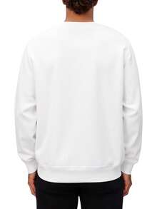 Hugo Boss Men's Round Neck Long Sleeve Casual Pullover Sweatshirt - 100 White - View 2