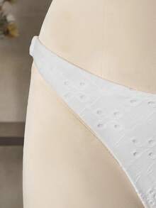 SHEIN Swim Summer Beach 3packs Schiffy Twist Bikini Set & Ruffle Skirt - White - View 5