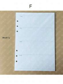 A5 45 Sheets Refill Papers,6 Holes Binder Notebook Inner Paper,Weekly/Monthly/Blank Planner Journal Notebook Parts