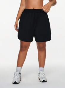 Rhythm Era Women's Plus Size Black Athletic Shorts With Pockets For Sports And Everyday Wear Running Shorts With Pockets Black Running Shorts Women