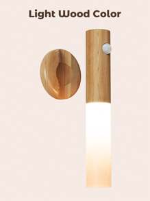 Teckwe 1 pezzo Luce notturna con sensore di movimento, lampada da parete magnetica, luce LED ricaricabile USB, luce adesiva senza fili per scale, pareti interne in legno, armadi, corridoi e scale