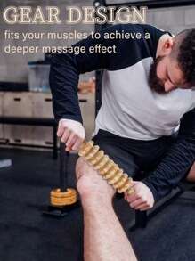 Wood Therapy Fasci Massage Tools, Curved Wooden Massage Roller Cellulite Reduction And Muscle Tension (Wood) - log color - View 5