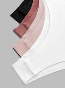 Everyssa Body a maniche corte con scollo tondo, colore unito, stile minimalista casual, da donna - Multicolore - Visualizzare 5