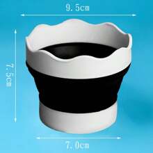 1pc Foldable Silicone Art Brush Holder Wash Bucket For Cleaning & Rinsing Paint Brushes, Compact & Portable