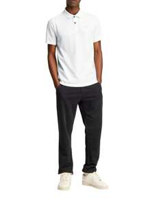 Hugo Boss Áo thun nam cổ bẻ tay ngắn thường ngày đa năng - 100-Trắng - Xem 3