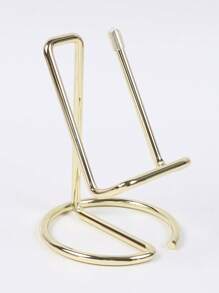 SHEIN 1pc Simple Desktop Phone Holder, Metal Iron Alloy Material Phone Stand, Suitable For Living Room, Bedroom, Office Desk, Study Room, Etc. Back To School