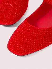 CUCCOO DOLLMOD Women's Red Flat Fashionable Loafers - Red - View 3