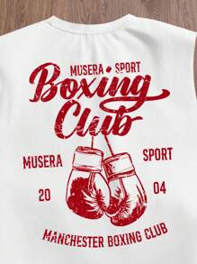StoneGrade White Labeled Men's Letter Print Tank Top - White - View 2