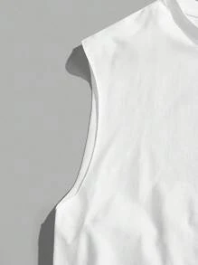 StoneGrade White Labeled Men's Letter Print Tank Top - White - View 3