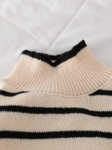 Genkimix Kids Young Girl' Thick Knit Turtleneck Sweater And Pants Set, Autumn/Winter Fall - Apricot - View 6