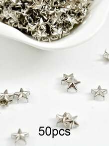 SHEIN 50 Pieces Five-Pointed Star Decorative Nails Valentine's Day, Valentine's Day Wedding, Birthday, Wedding Decoration