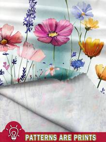 EMERY ROSE Women's Casual Tropical Plant Print Loose Spaghetti Strap Dress, Suitable For Summer Chic Dress - Multicolor - View 3