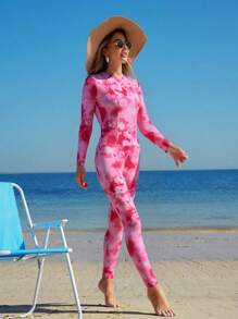 Swim Shayni 2 件穆斯林女士适度长袖泳衣和裙子套装，防晒布基尼 - 彩色 - 查看 3