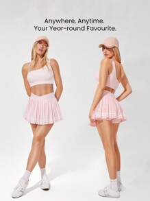 GLOWMODE Glow Breeze Lightweight Quick-Dry Breathable Sweatband Reflective Print Cap Hat Gym Studio Training Active Daily Casual - Pink - View 5