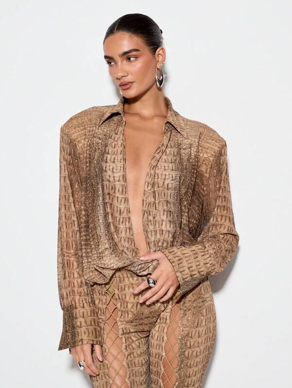 KIZN Bodysuit Flared Leg Jumpsuit Lace Up Detail Draped Neckline Occasion Evening Party Festival Summer Glamour Fashion Statement Piece