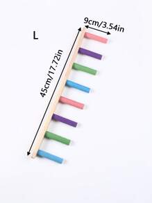 1pc Bird Scratching Post, Parrot Climbing Stand With Perch Hammock Swing Toys, Birdcage Accessories With Sanded Perch, Stick, For Parakeet Cockatiel Conure Finch Lovebird - Multicolor - View 9