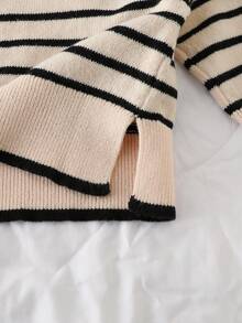 Genkimix Kids Young Girl' Thick Knit Turtleneck Sweater And Pants Set, Autumn/Winter Fall - Apricot - View 8
