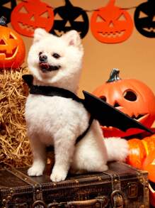 PETSIN 1pc Halloween Pet Bat Wing Costume - Black - View 3