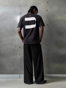 NEON BLANC Men's Graphic Print Round Neck Casual Versatile Short Sleeve T-Shirt