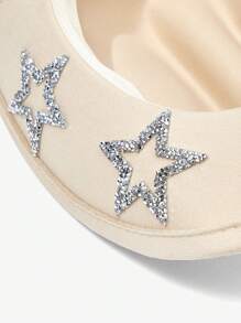 SHEIN ICON 时尚复古西式亮片星星牛仔帽 - 米色 - 查看 7