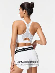 GLOWMODE 0.5L Glow Run Breathable Mesh Waterproof Logo Reflective Zipper Pocket Drawstring Adjustable Strap Micro Running Belt Bag Jogging Training Travel Studio Daily Active Fall Winter