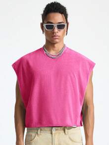 AXEPEAK Men's Loose Knit Vest, Suitable For Summer