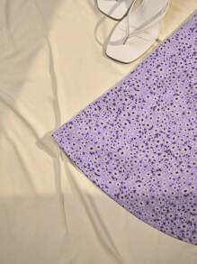 Váy yếm hở lưng buộc dây họa tiết hoa nhỏ xinh - Nhiều màu - Xem 3