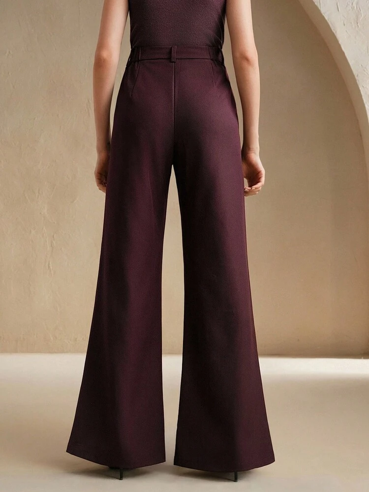 Pantalones anchos elegantes y sueltos con pantalones de mujer con traje de verano con rhinestones