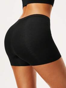 LUVLETTE 2 paquetes de pantaletas tipo short de tiro alto con encaje de TENCEL™ Modal, ropa interior femenina - Imprescindibles cómodos