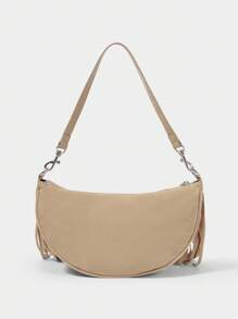 SHECARRY Túi đeo vai nữ, Túi Hobo, Đinh tán, Thời trang, Đơn giản, Cá nhân hóa, Đa năng, Tua rua phong cách Bohemian, Trang trí đinh tán theo phong cách phương Tây - Màu Khaki - Xem 3