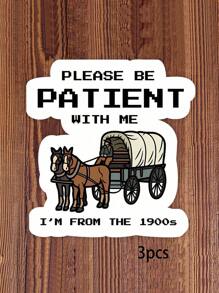 1PC/3 miếng dán Quay ngược thời gian, Hoài cổ, Cổ điển, Miếng dán trò chuyện tình huống du hành thời gian, Miếng dán du hành thời gian, Hoài cổ, Cổ điển, Miếng dán trò chuyện tình huống du hành thời gian, Vui nhộn & Kỳ quặc, Độc đáo, Chống chịu thời tiết, Miếng dán dễ thương cho bạn bè - màu nâu - Xem 9