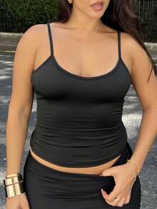 NegzBox Women's Backless Slim Fit Camisole Y2k Tank Tops - Black - View 5