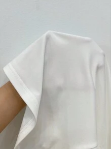 Camiseta de manga corta básica para mujer, de moda para el verano
