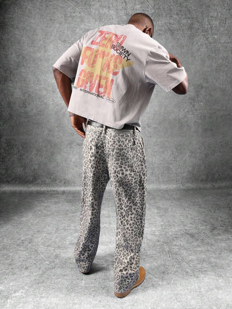 Oversized Street Style T Shirt With Graphic Print
