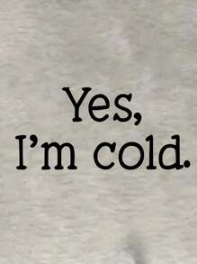 SHEIN LUNE 大码女式休闲字母印花落肩连帽运动衫，适合秋冬季、毕业典礼、教师、返校套头衫 - 淺灰色 - 查看 3