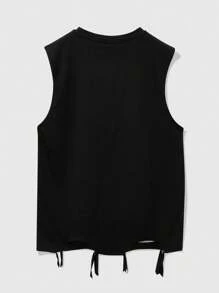 ROMWE MEN Street Life Men's Portrait Print Casual Tank Top, Suitable For Spring/Summer