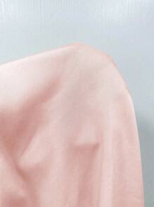 Franclia Women's Fashionable Solid Color Draped Neck Short Sleeve Elegant Pleated Jumpsuit Clothes For University - Pink - View 6