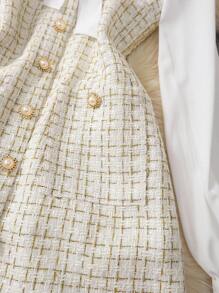 GlowEve 女士时尚优雅系带领扣长袖连衣裙