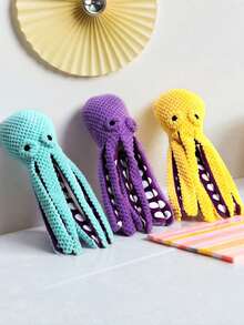 PETSIN 1 Stück Oktopus-förmiges Plüsch-Soundspielzeug - Quietsch-Spiel- und Kautier für Hunde & Katzen, niedliches Oktopus-Interaktionsgeschenk für Haustiere