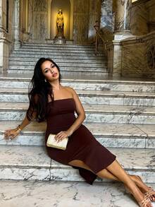 NegzBox Split Thigh Tube Bodycon Short Summer Dress,Summer Dresses,Summer Dresses For Women
Spring Clothes - Camel - View 6