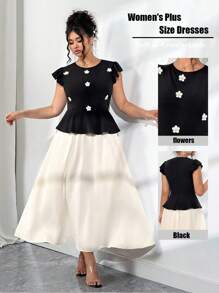 Elenzga A Plus-Size Women's Fashionable, Elegant And Slim-Fitting Summer Dress For Vacation