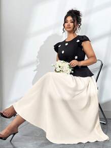 Elenzga A Plus-Size Women's Fashionable, Elegant And Slim-Fitting Summer Dress For Vacation