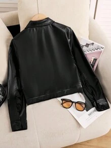 Modna, uniwersalna, swobodna kurtka ze ściągaczem dla nastolatek