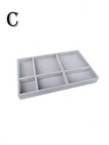 1/4/5PCS Jewelry Display Tray, Stackable Drawer Jewelry Storage Box, Velvet Grid Jewelry Organizer Tray, Multi-Purpose Jewelry Box For Rings, Earrings And Necklaces, Large Capacity Drawers For Easy Classification And Space-Saving Back To School